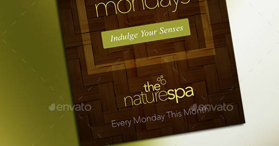 Box spa rack card template