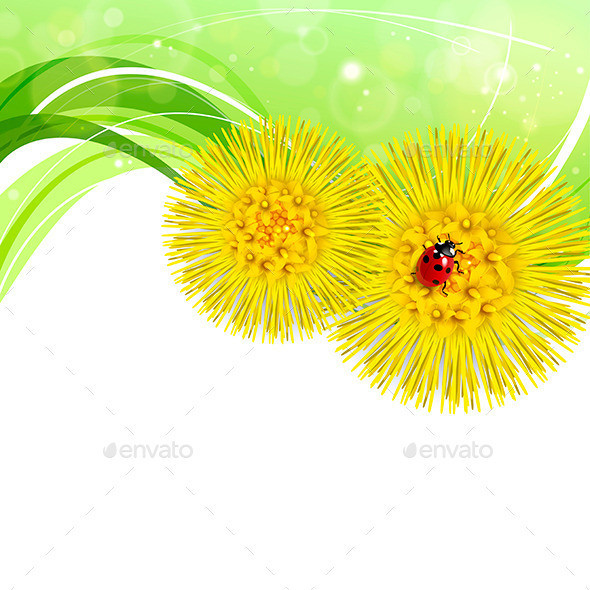 Spring 20floral 20background 20with 20coltsfoot