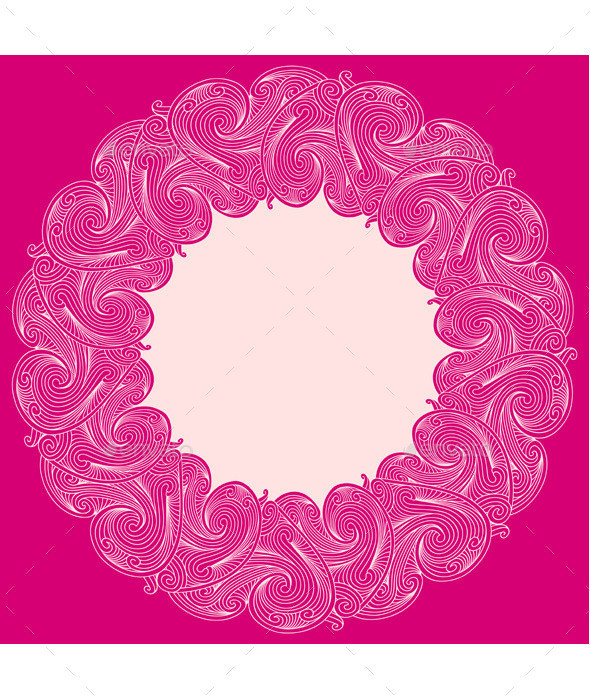 Swirls 20doodle 20heart 20round 20frame1