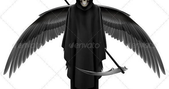 Box angel of death in the black cassock 04 590