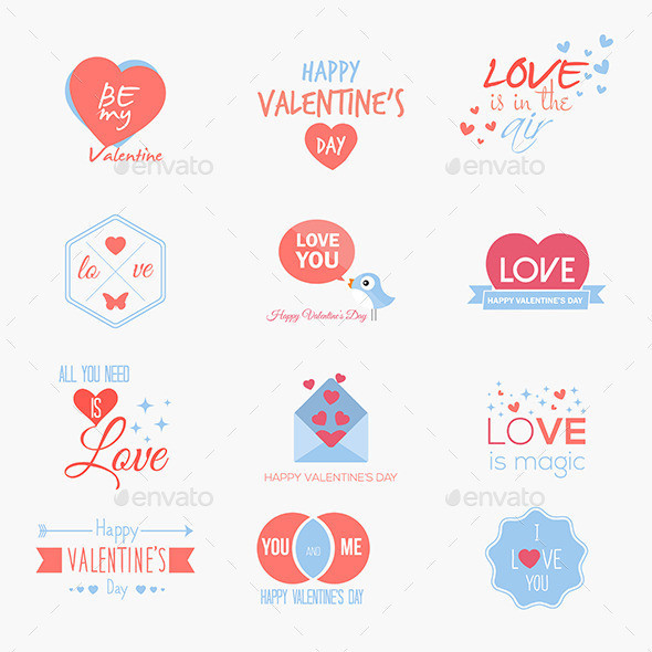 Valentine 20badges 20and 20labels