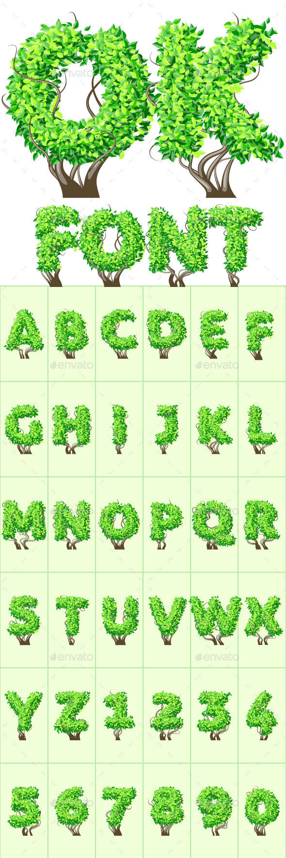 Font trees summer 590