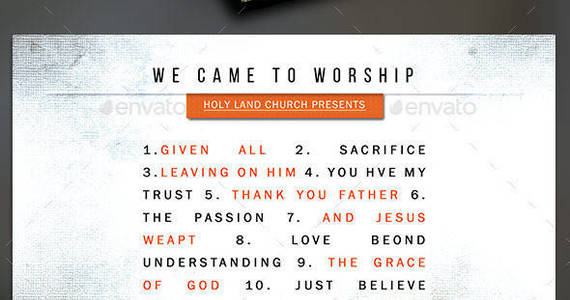 Box praise and worship cd artwork template preview