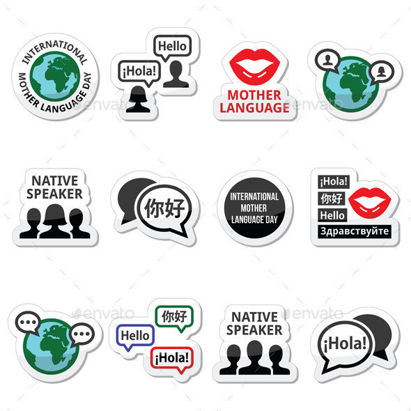 Mother language day labels prev