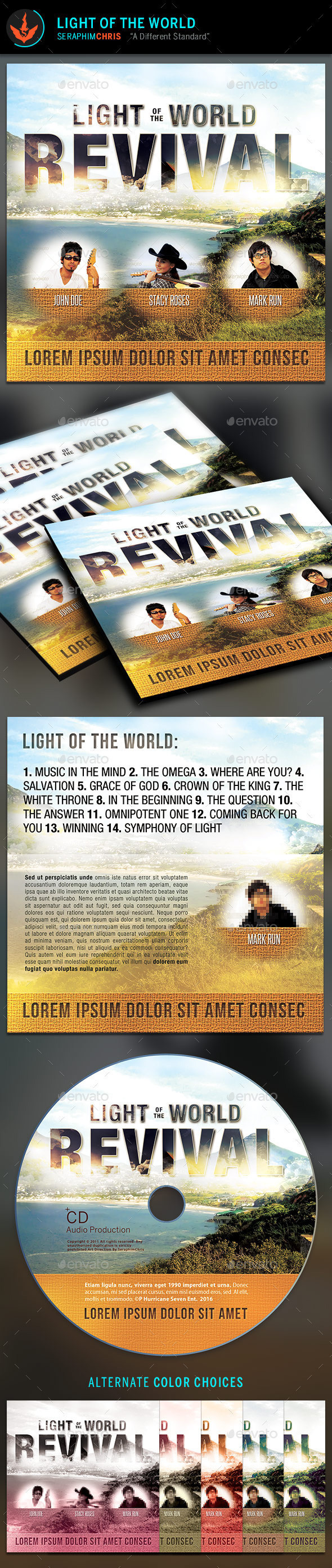 Light of the world cd artwork template preview