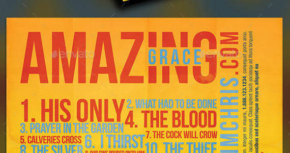 Box amazing grace cd artwork template preview