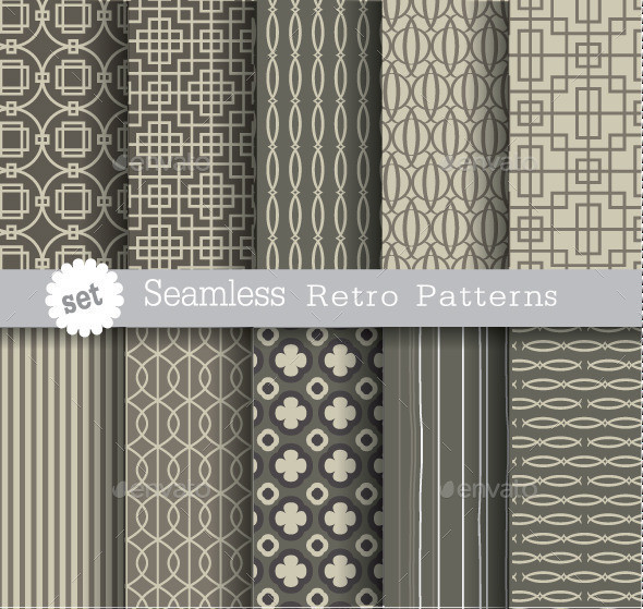 Seamless retro patterns 590px