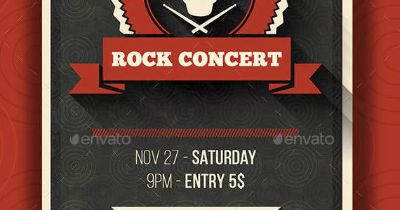 Box very vintage rock concert flyer and cover preview