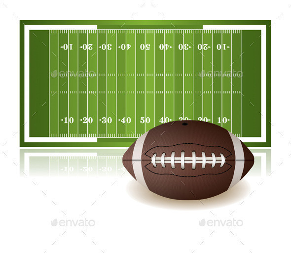 Footballfieldball isolated