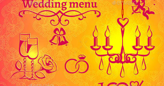 Box 100 20persent wedding 20menu yellow image 20preview