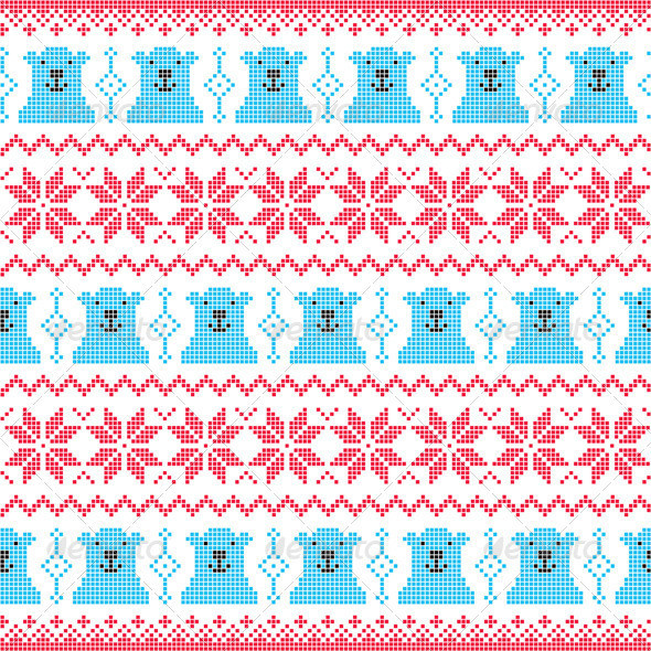 Winter pattern polar bear 5 prev