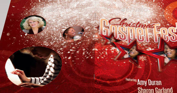 Box christmas gospel fest bulletin template image preview