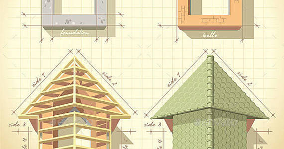 Box drawing 20of 20building 20a 20house