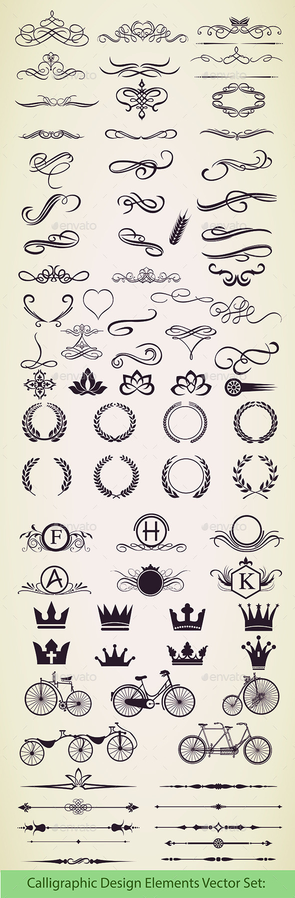 Calligraphic 20design 20elements 20set 204 20perview