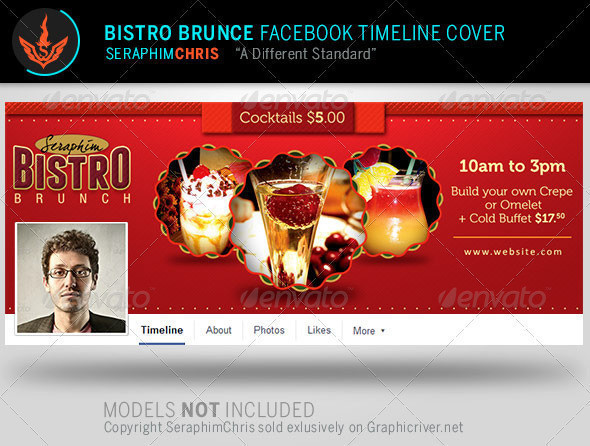 Bistro brunch facebook timeline covers template preview