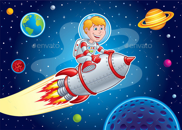 Rocket kid blasting thru spaceprev