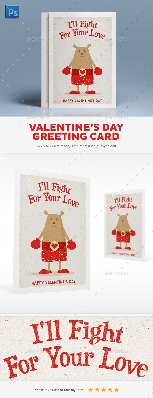 Valentines day greeting card mockup
