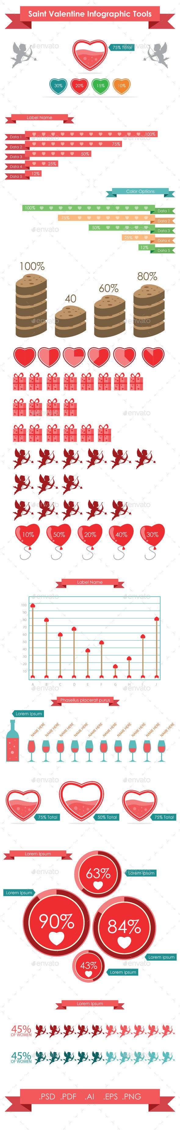 Saint valentine inforgraphic preview