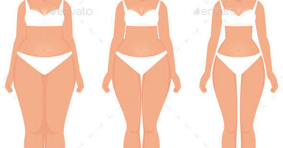 Box fat to slim woman weight loss transformation front