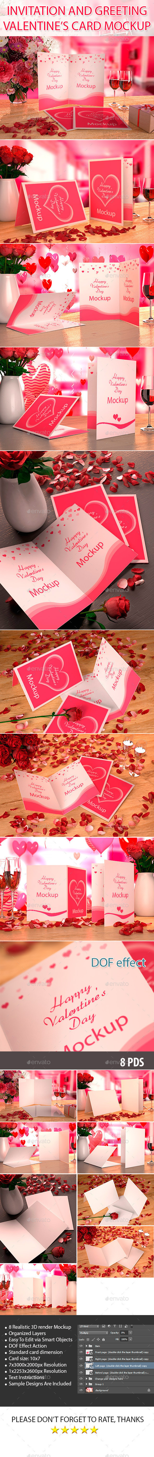 Preview valentine card mockup