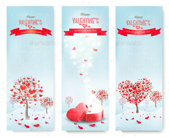 01 three holiday valentine banners t