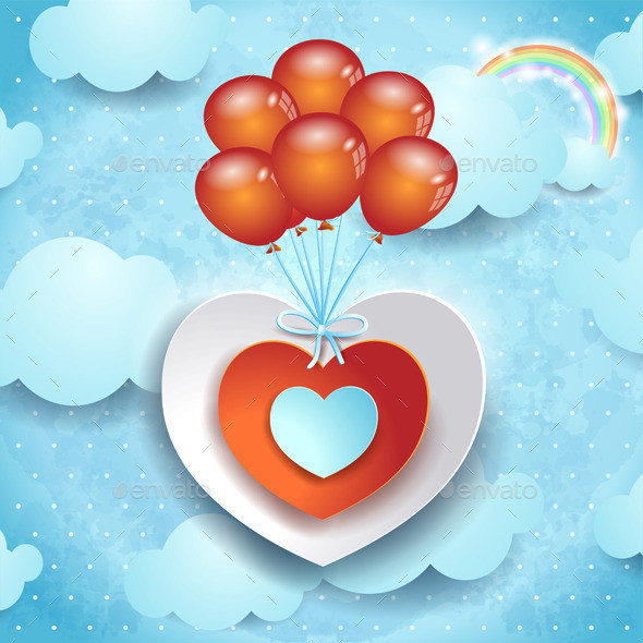 01 valentine 20cuori 20rilievo 20sky 20balloons