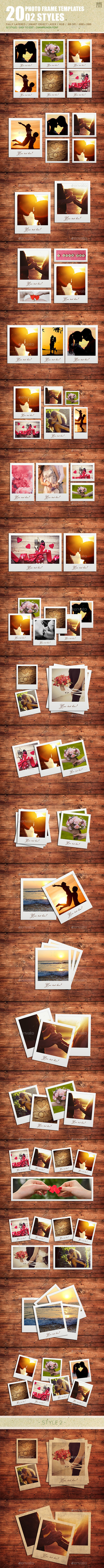 20 photo frame templates 02styles preview