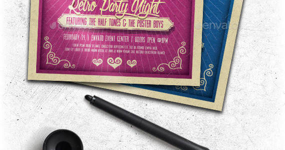 Box preview valentine 20retro 20party 20flyer 20template