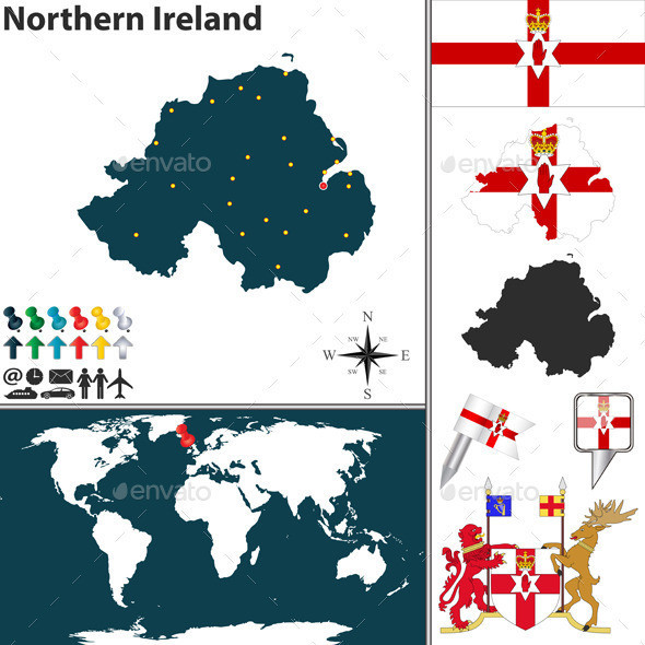 01 northern 20ireland 20map 20world