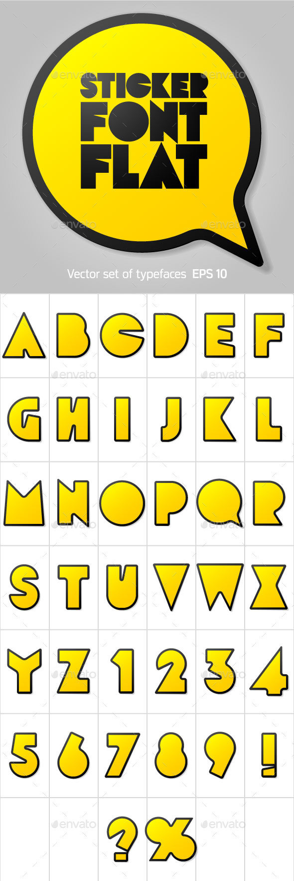 Font stiker yellow 1 590