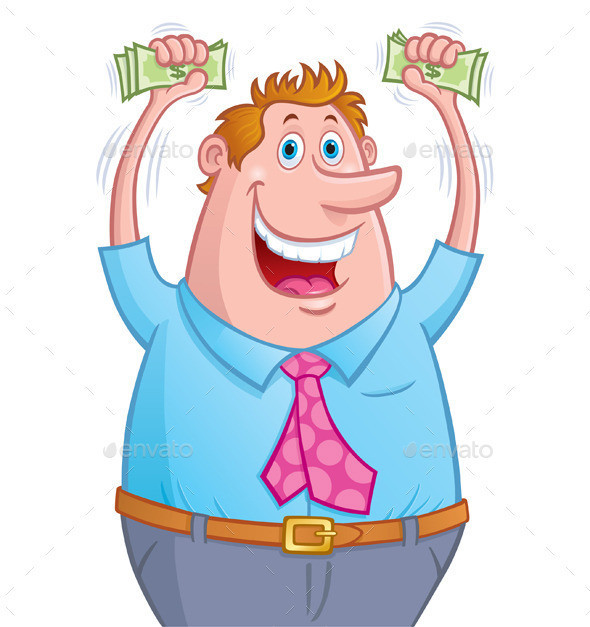 Excited man with moneyprev