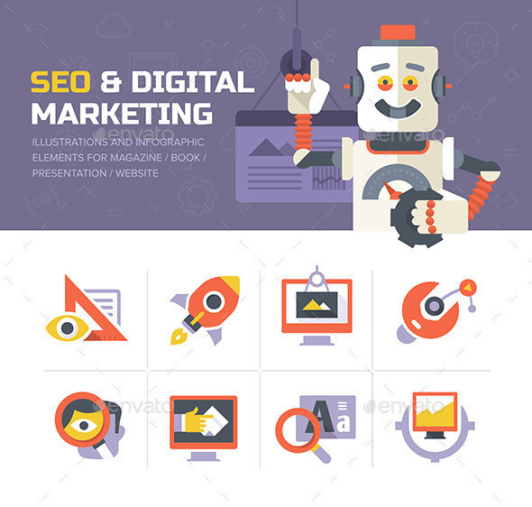 257 seo and digital marketing icons590