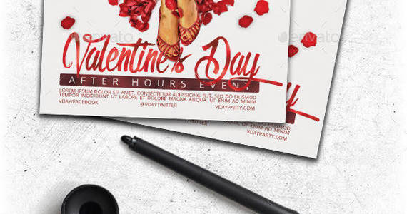 Box preview valentine after hours event flyer template