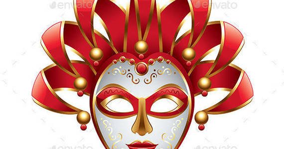 Box venice mask isolated