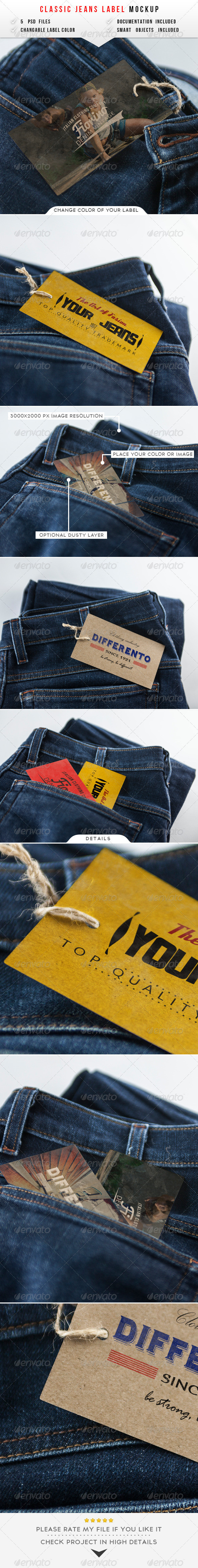 Jeans label preview