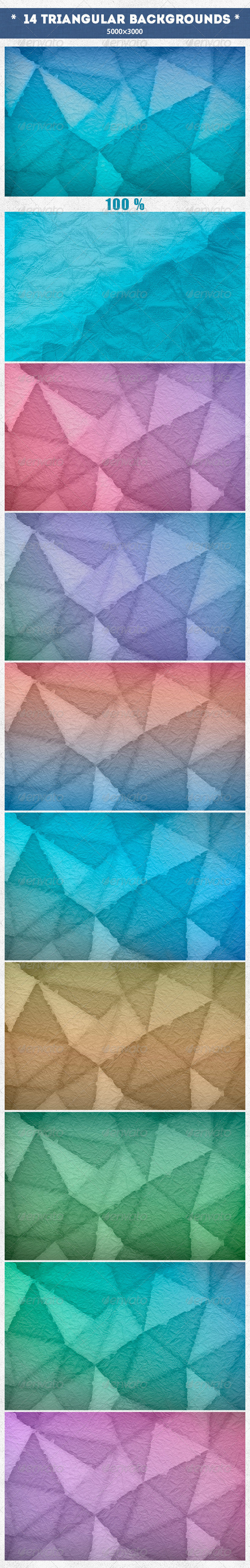 Title 14 triangular backgrounds