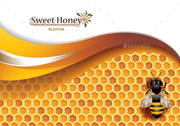 Honey 20background 20with 20working 20bee 20preview