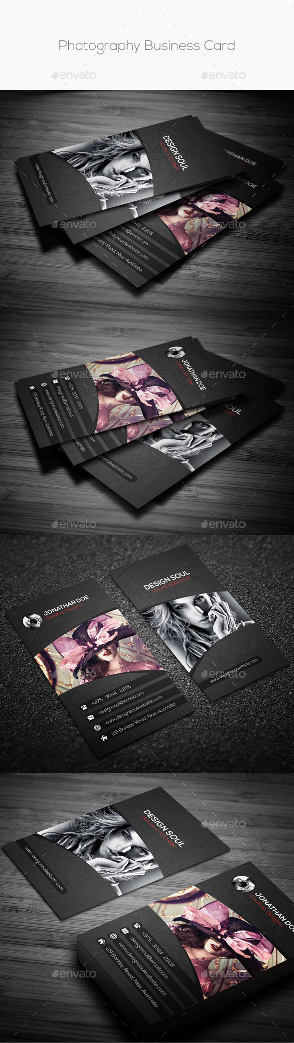 Photography business card preview