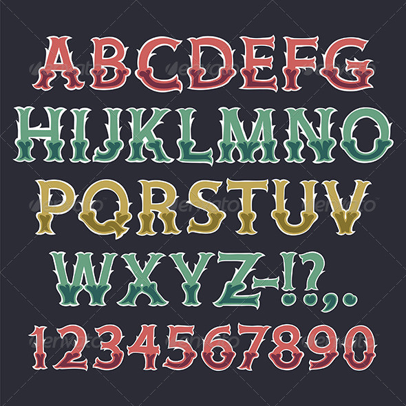 Bones font colorful