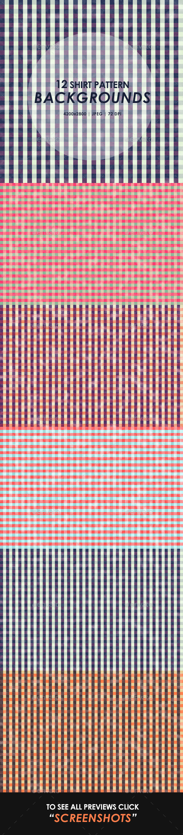 Shirt pattern backgrounds preview