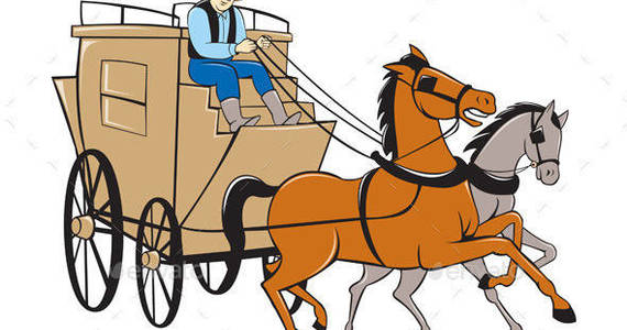 Box stagecoach driver horses prvw