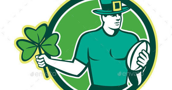 Box rugby player irish clover leaf prvw