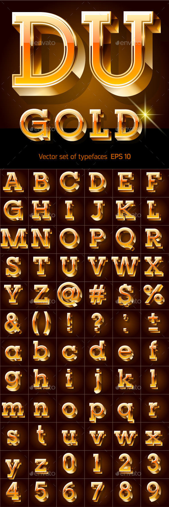 Font gold beveled stab 590