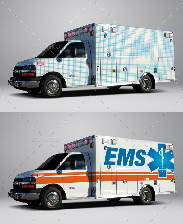 Type 20iii 20chevrolet 204500 20ambulance 20wrap 20mockup 20preview