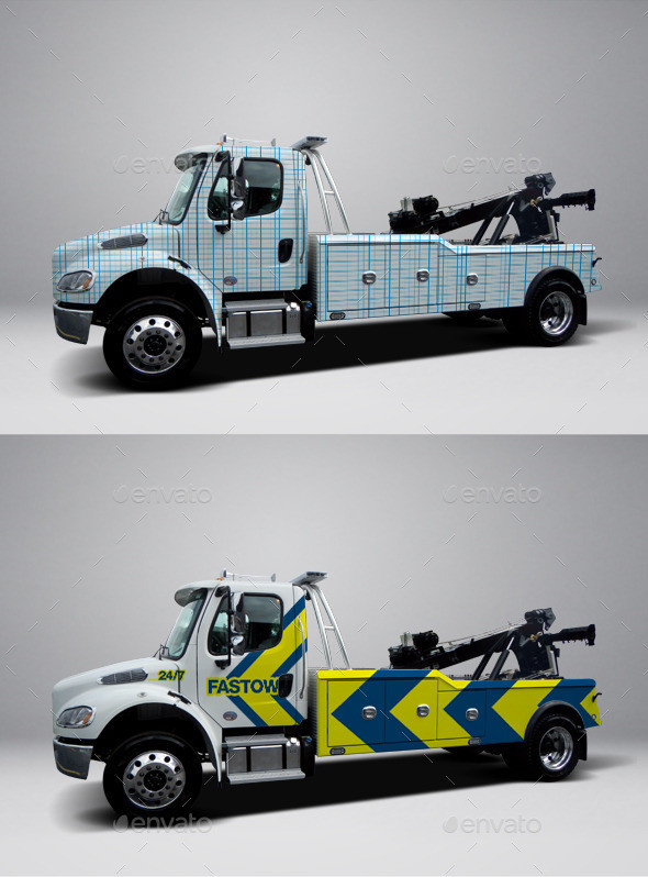 2013 20freightliner 20heavy 20tow 20truck 20wrap 20mockup 20preview