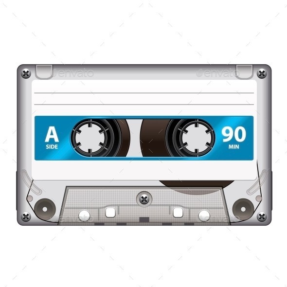 Cassette tape isolated 01