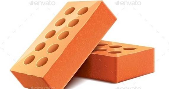 Box brick isolated 01