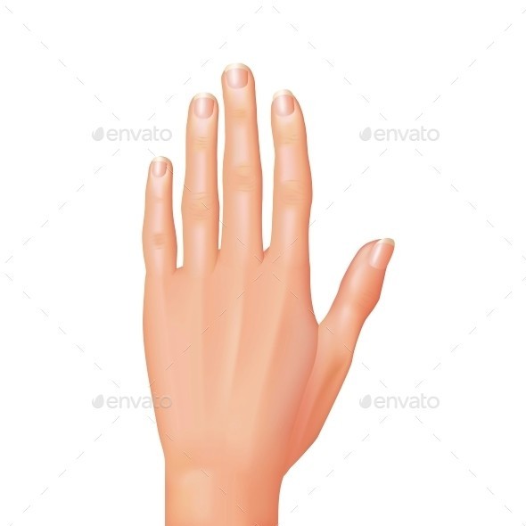 Hand isolated 01