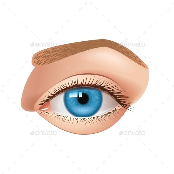 Human eye isolated 01