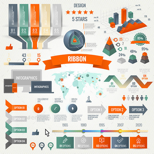 Infographics set with options 590